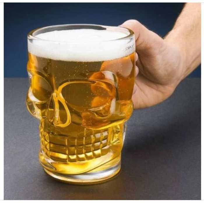 Caneca de Chopp Caveira Rock Style 510 ML